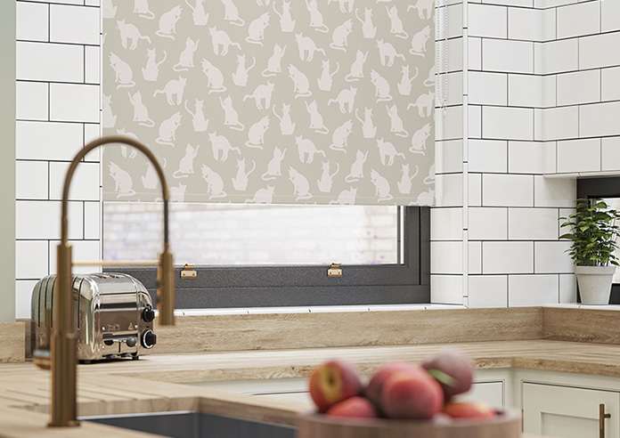 Curious Cats, Cream - Twist&Fit Roller Blind - Image 5